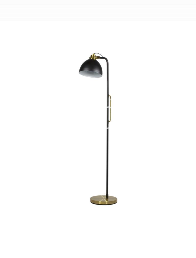 Floor lamp brushed gold & wmatt black metal 45x28x154