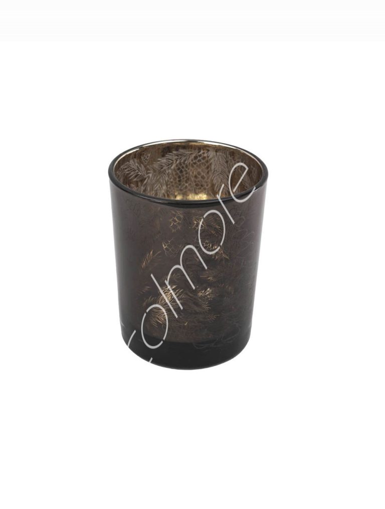 Votive pineapple brown glass SET4 10x13