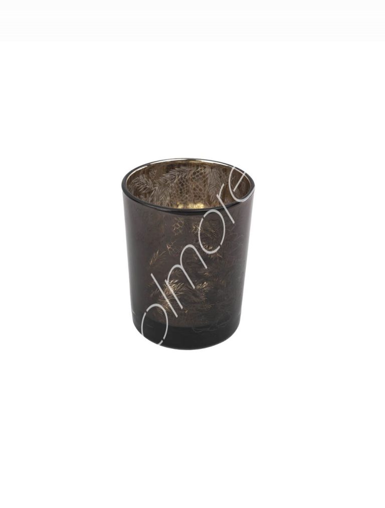 Votive pineapple brown glass SET6 7x8