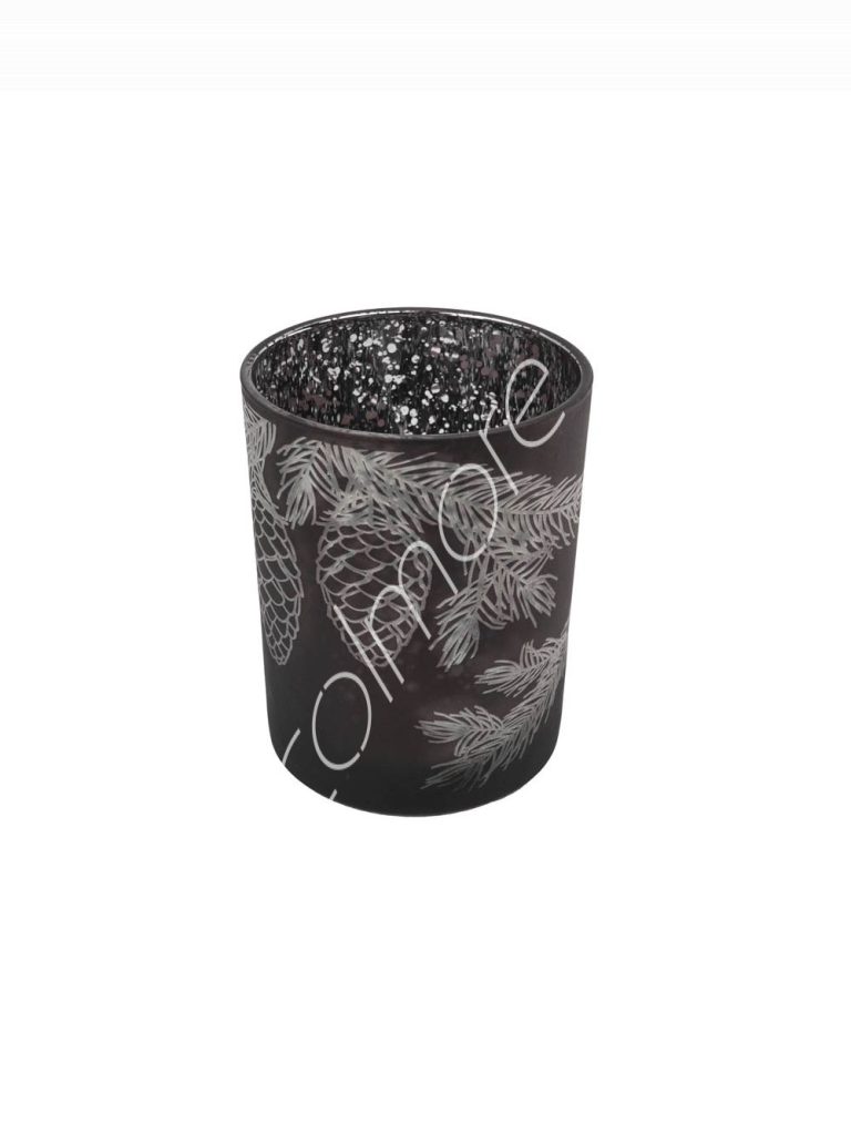 Votive burgundy glass SET4 10x13