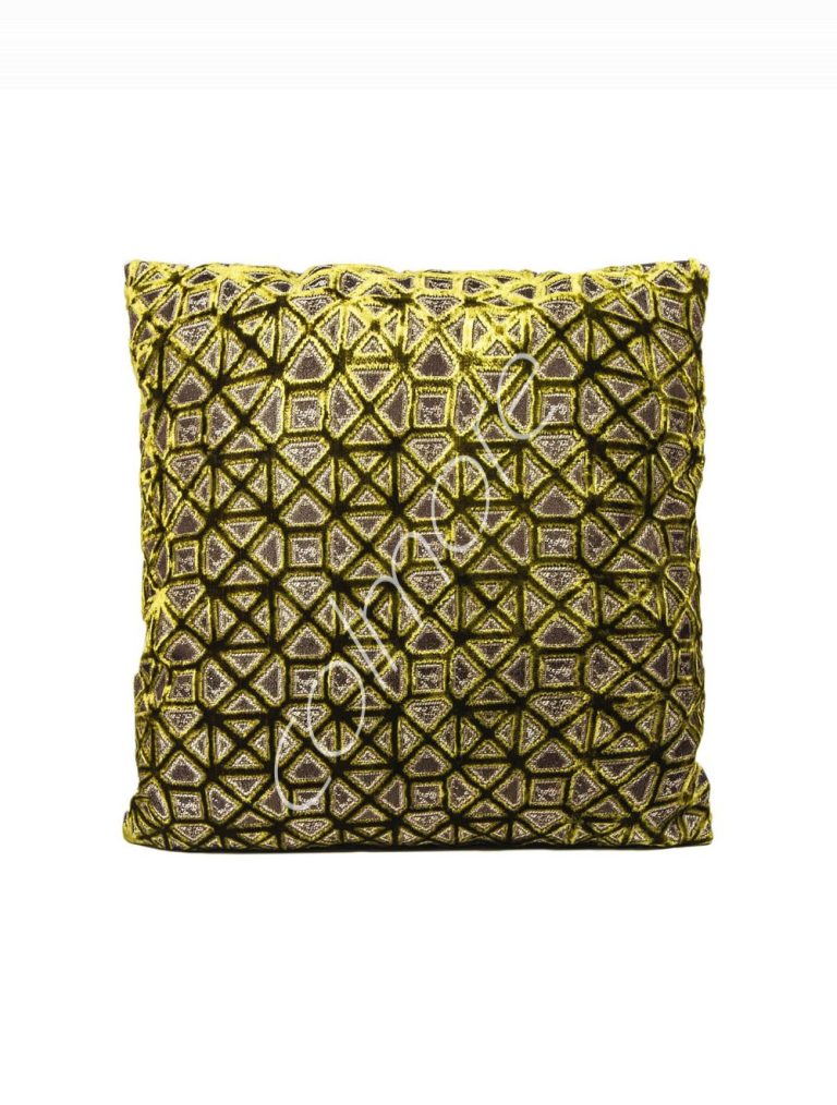 Cushion spiros yellow 43x43
