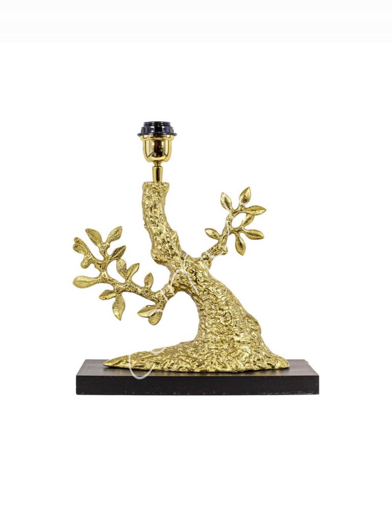 Lamp base tree ALU/GO black 33x15x29