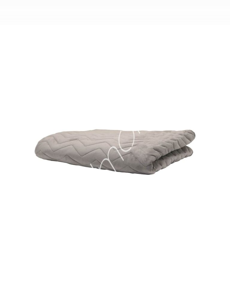 Chemin de lit velours gris 180x66