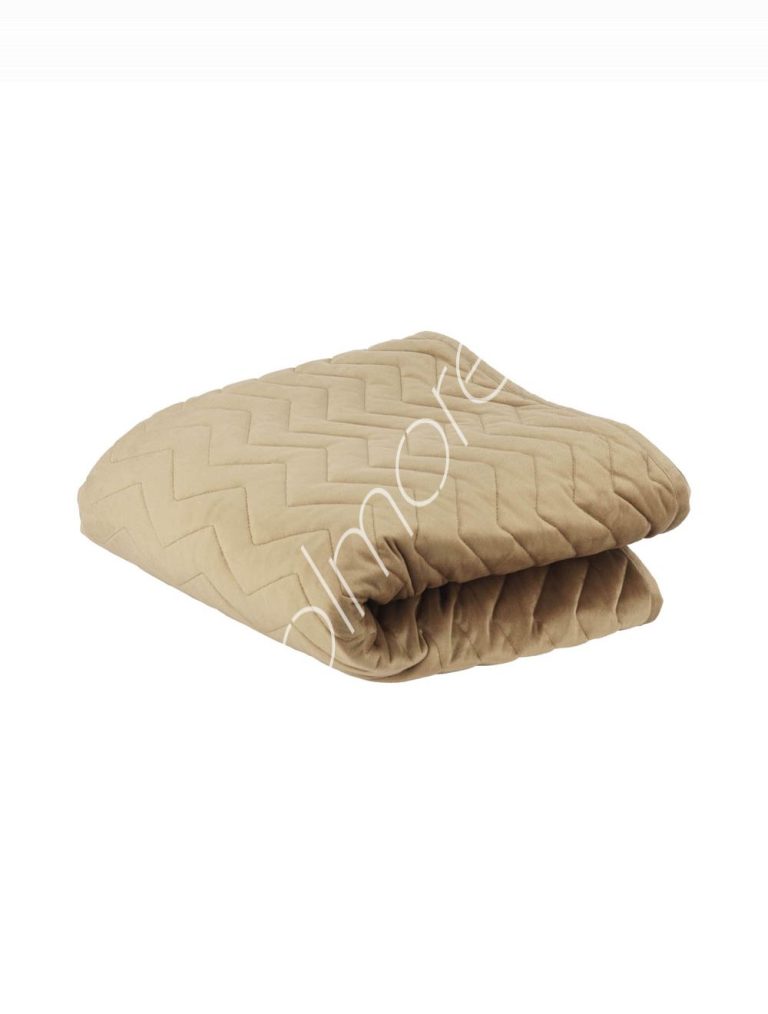 Bed runner gold velvet 280x66