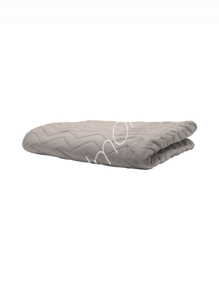 Bed runner grey velvet 280x66