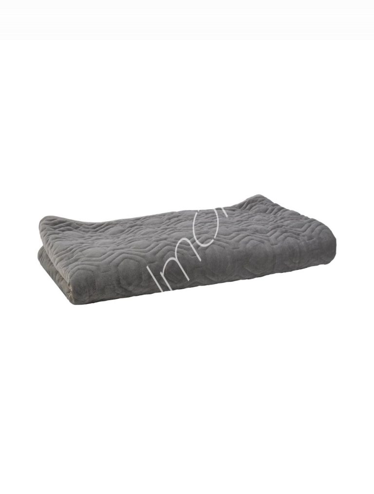 Bed runner stone shiny velvet 180x66