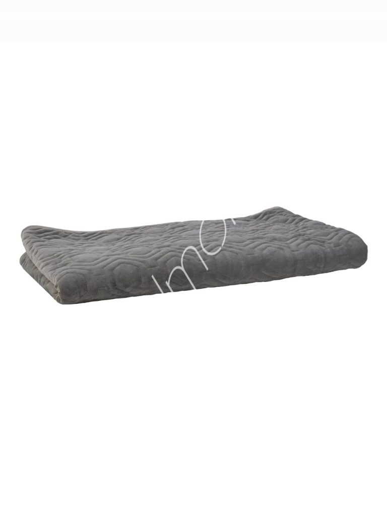 Bed runner stone shiny velvet 280x66