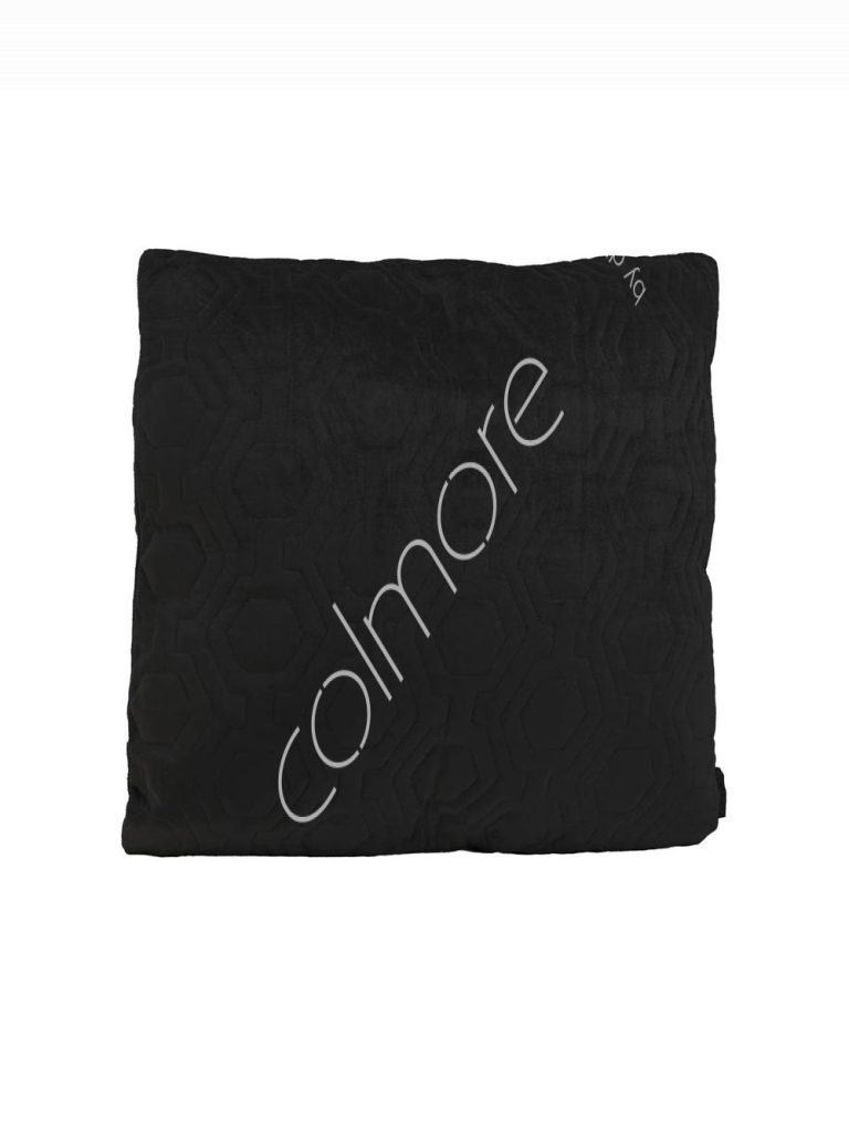 Cushion black shiny velvet 60x50