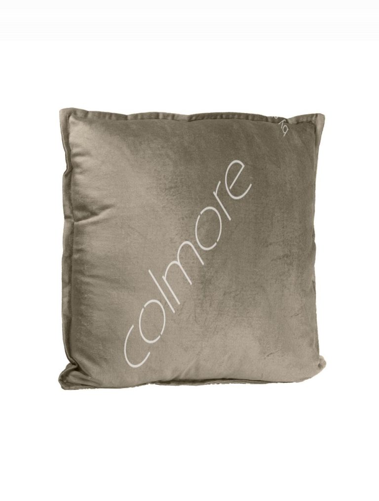 Cushion taupe plain velvet 50x50