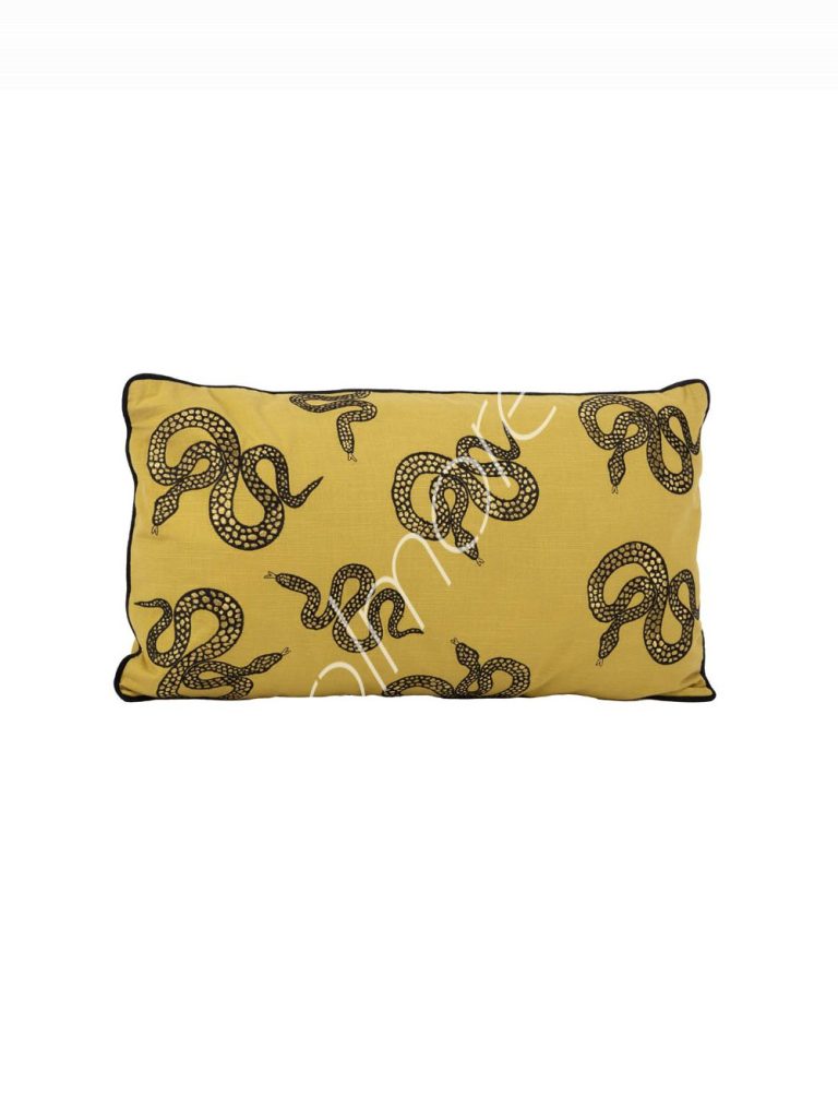 Cushion snakes mustard CO 60x35