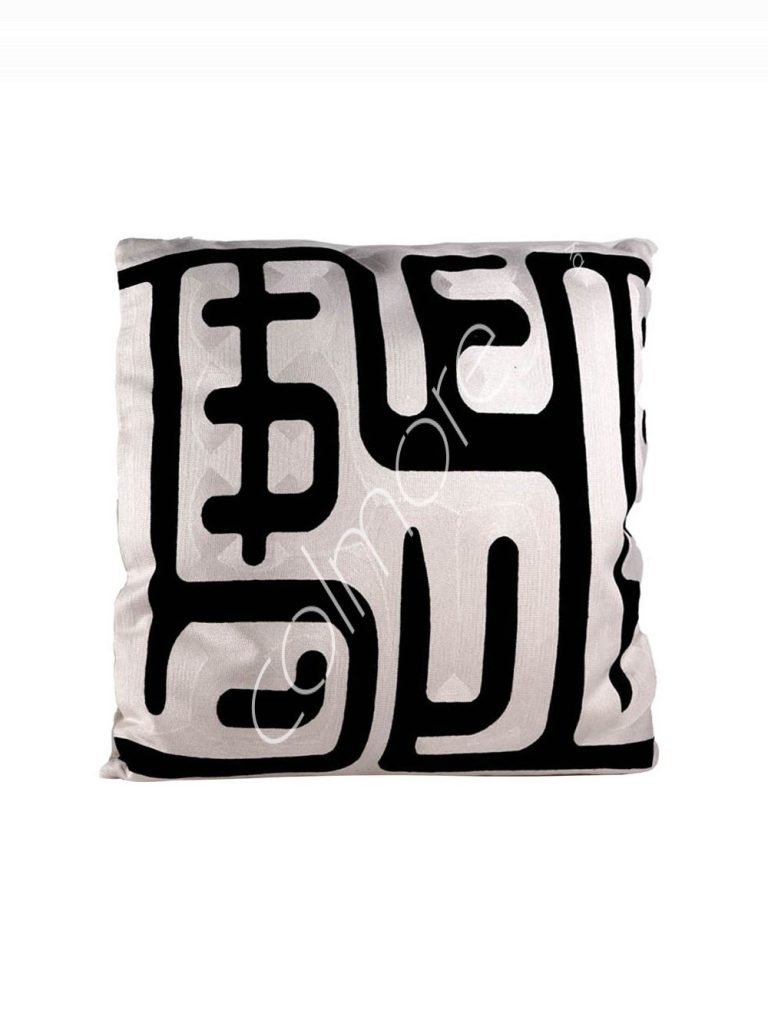 Cushion graphic blackwhite CO 60x60
