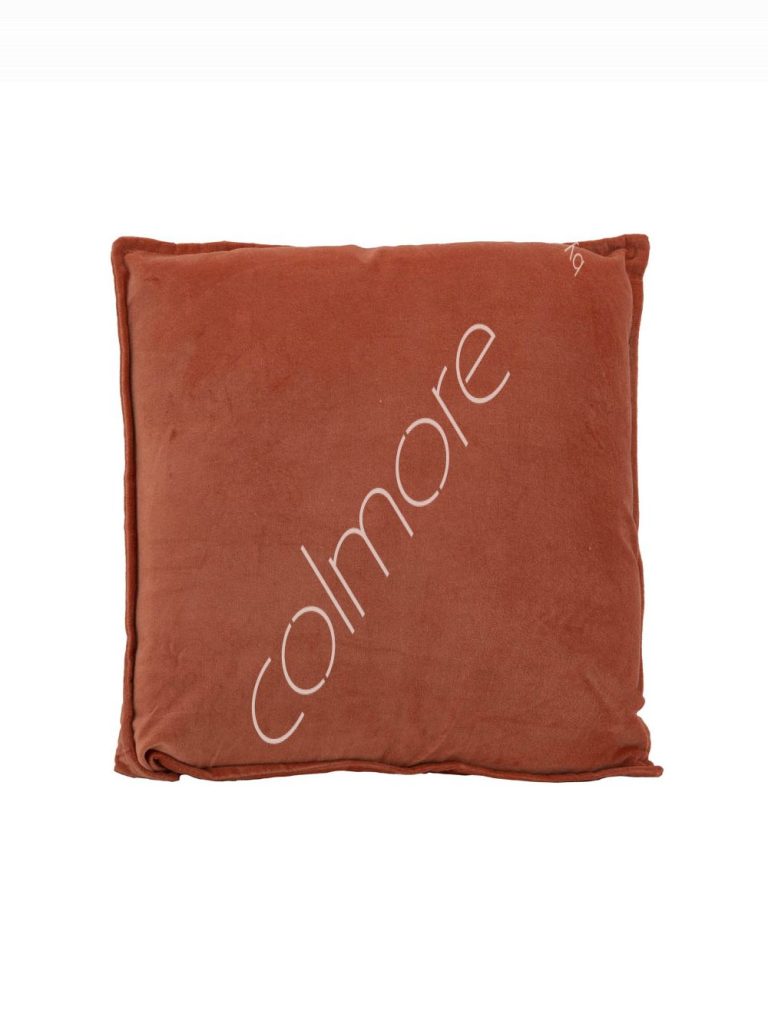 Cushion deep orange plain velvet 50x50