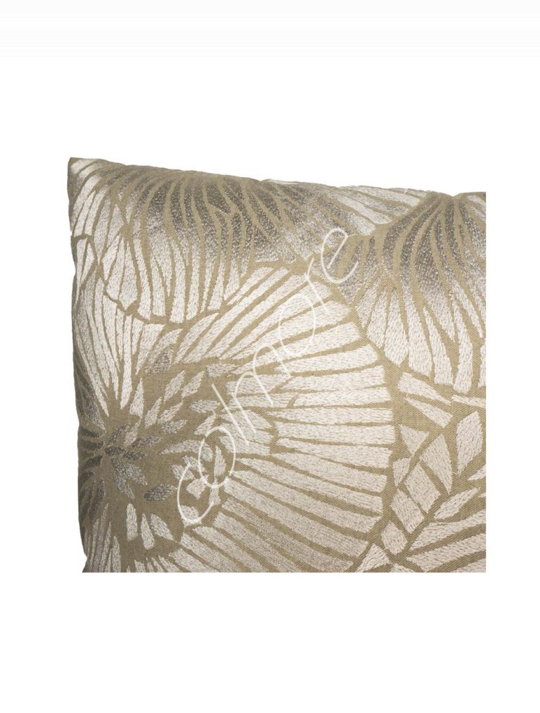Cushion wflowers natural CO 50x50
