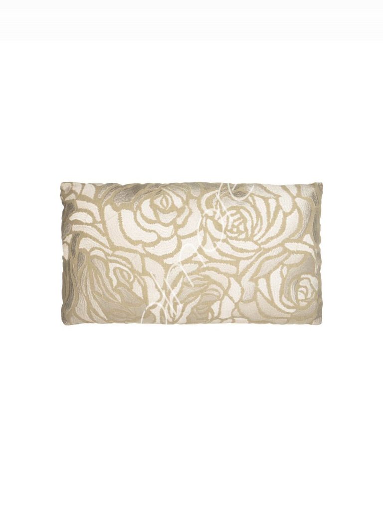 Cushion wflowers natural CO 60x35
