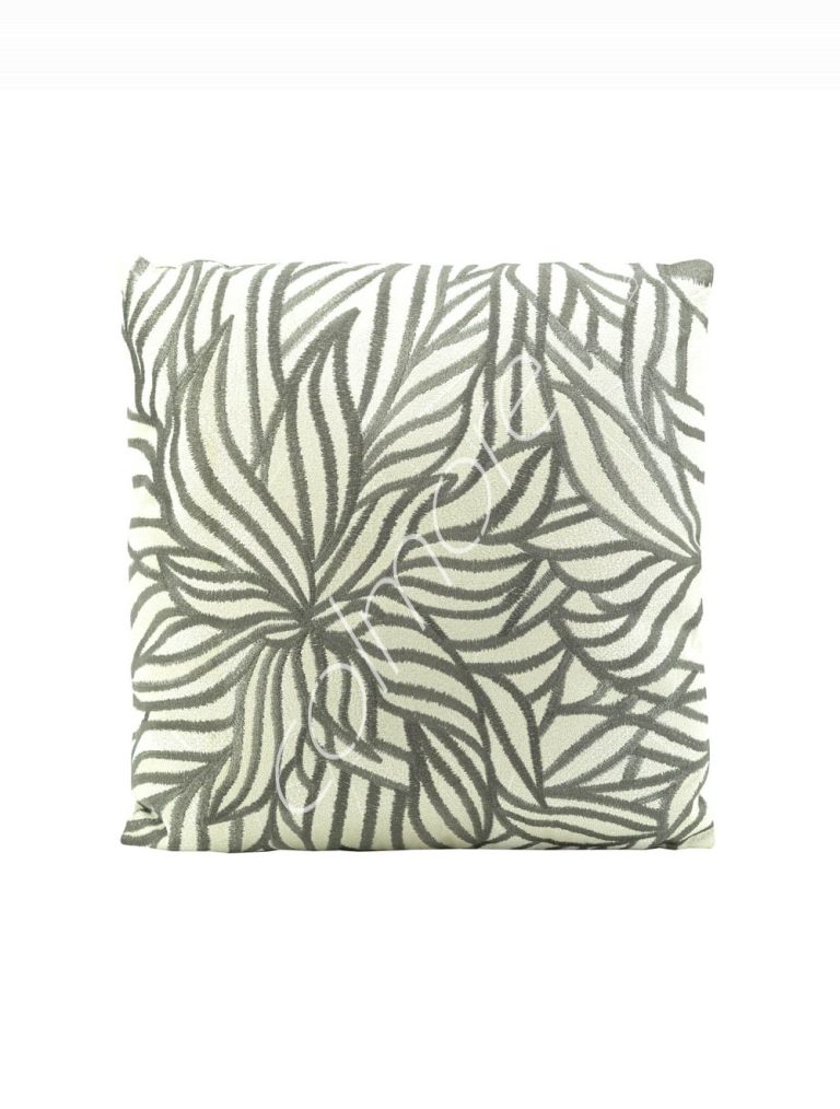 Cushion wflowers natural CO 50x50