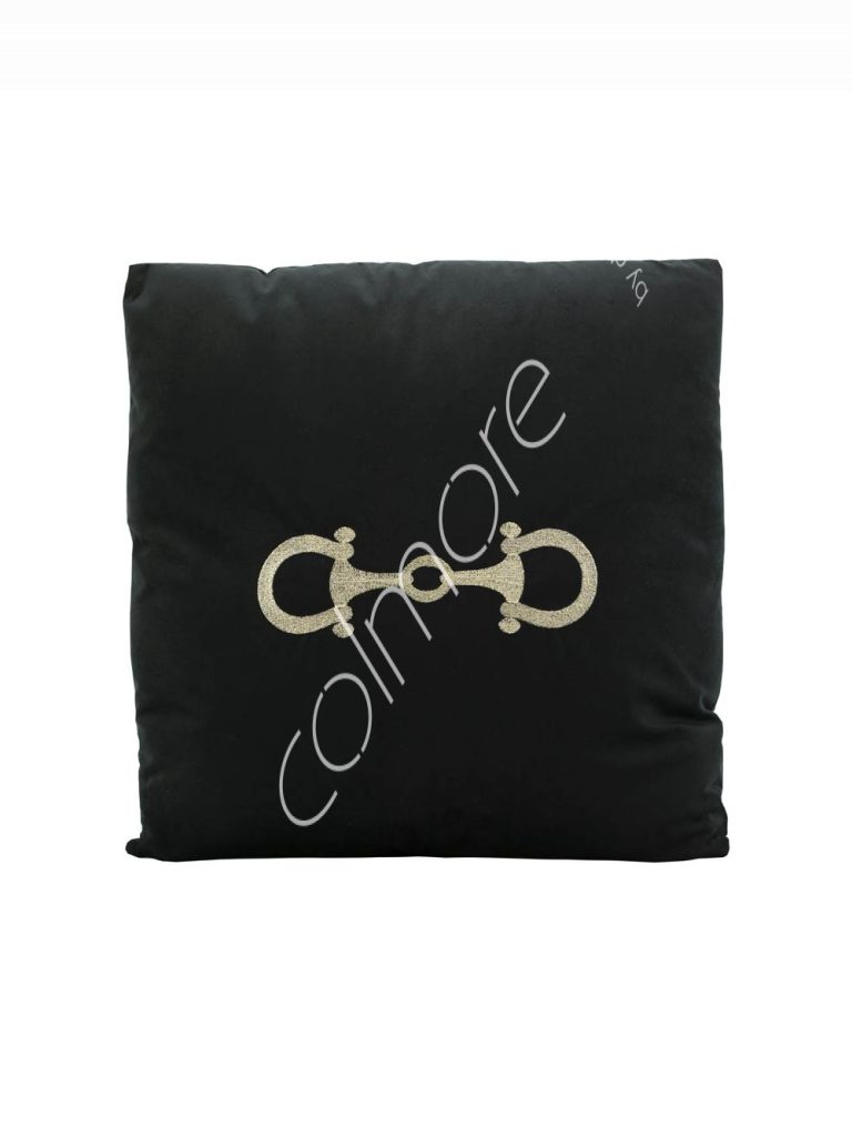 Coussin velours noir 50x50
