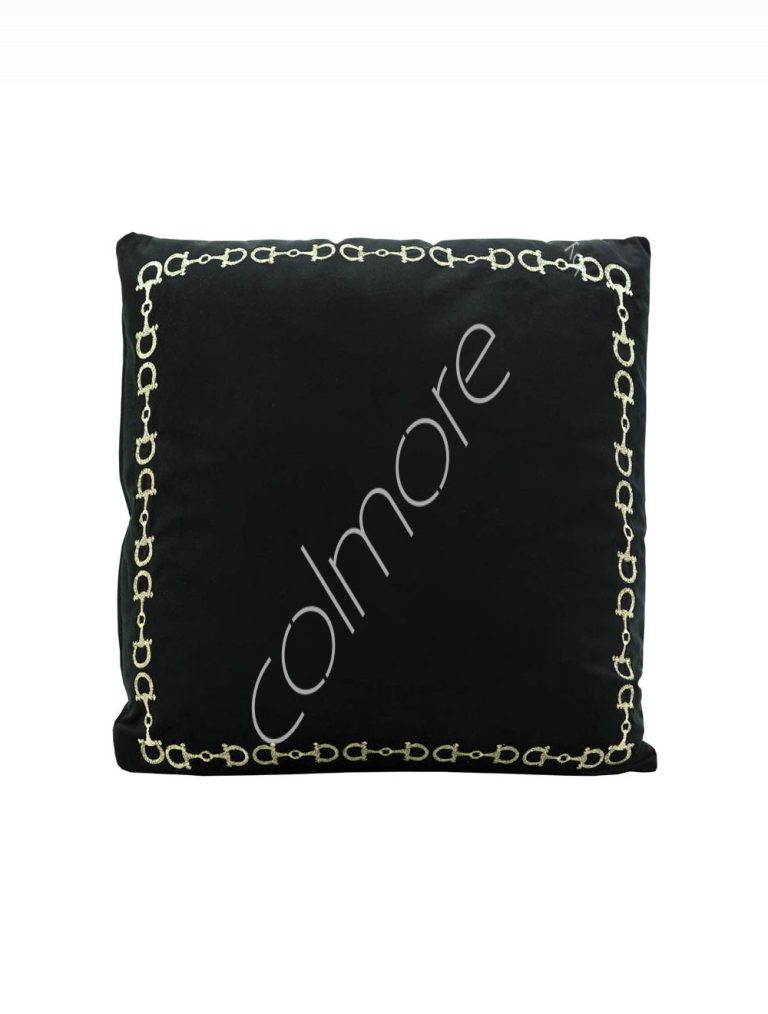 Cushion black velvet 50x50