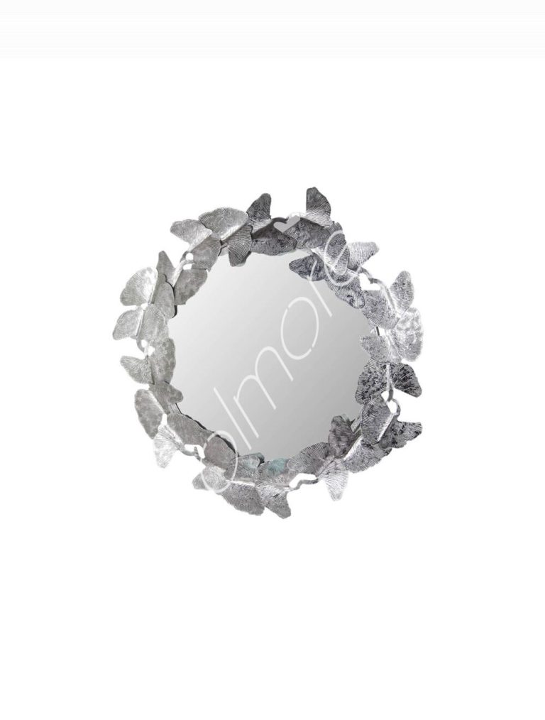 Mirror ginkgo leaf silver IR mdf 80x3x80