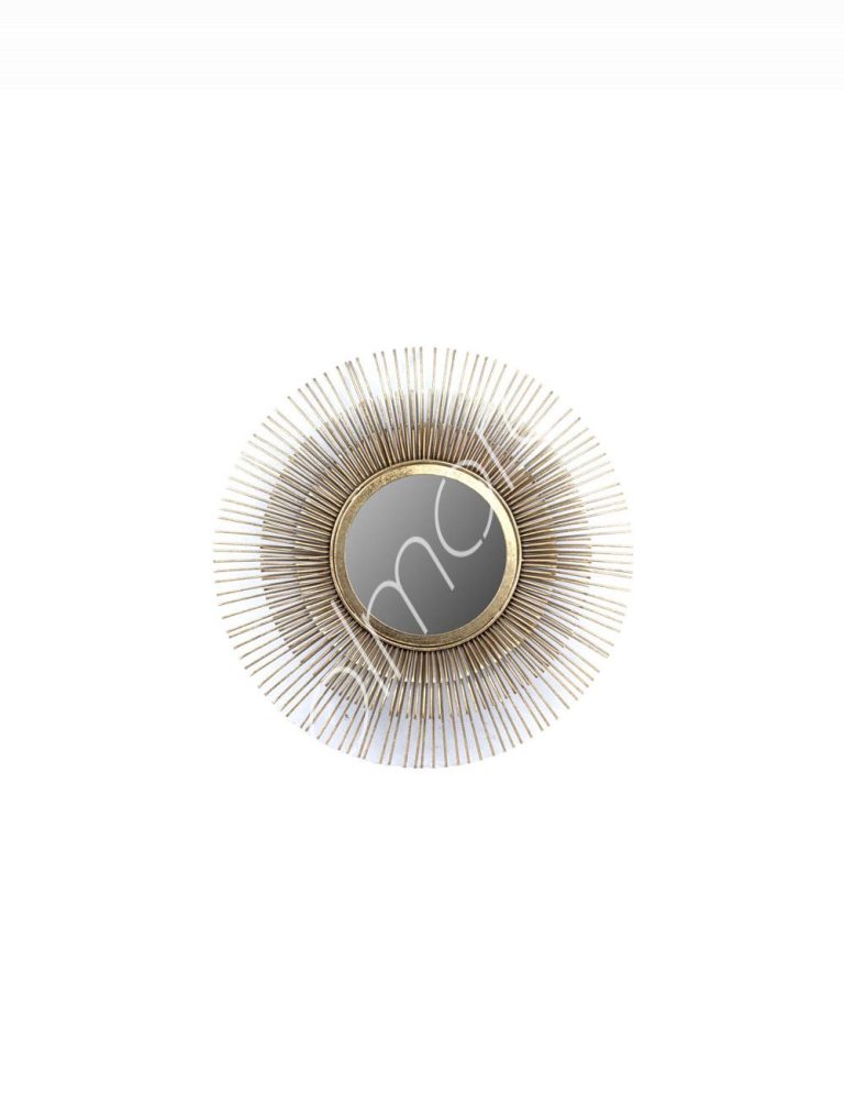 Mirror round ALUNIgold foil & mdf 59x5x59