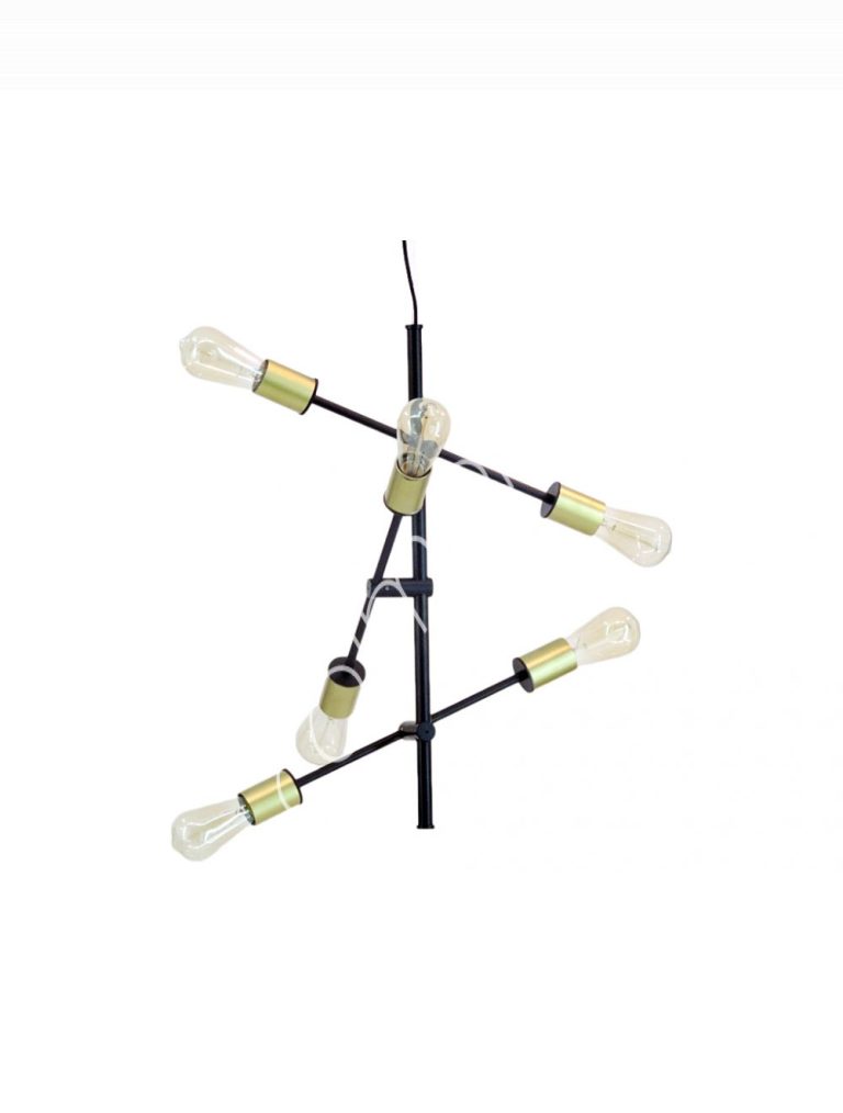 Ceiling lamp 6 holder black IRBRAss 46x46x33