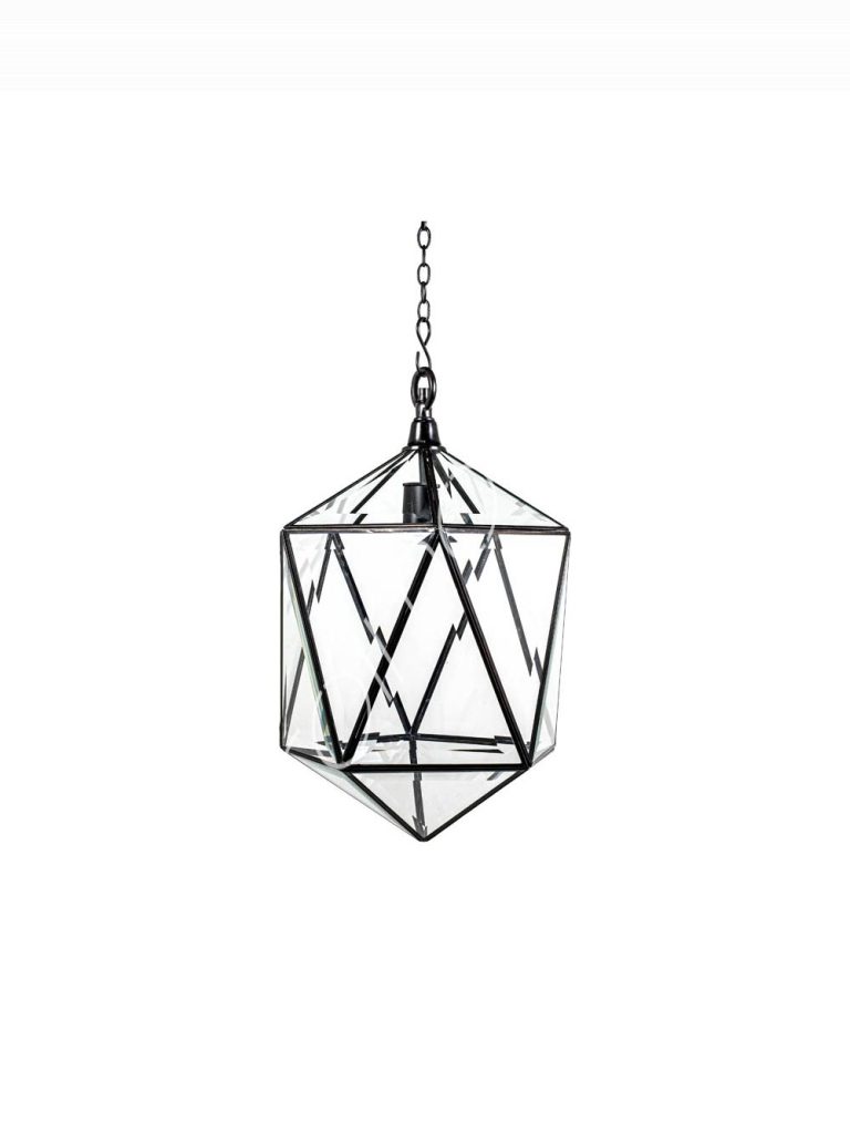 Ceiling lamp Bronze wglass 30x30x58