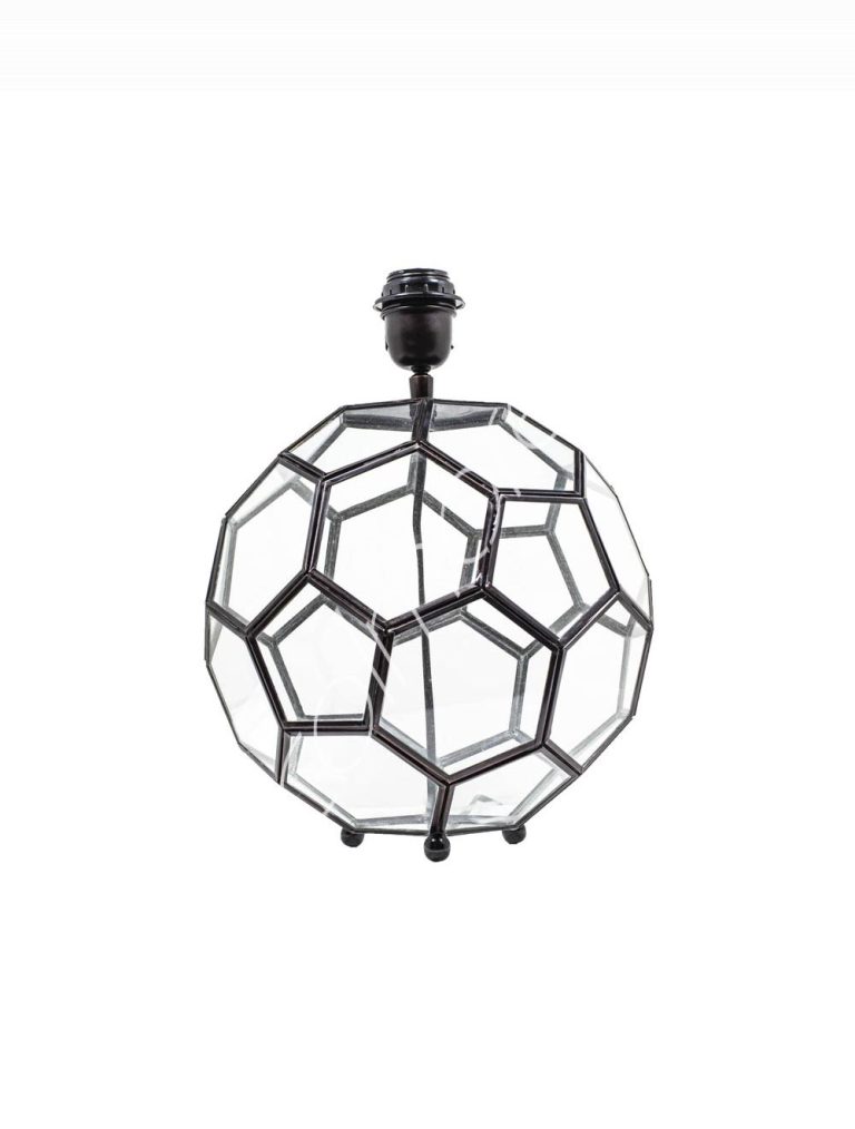 Lamp base Bronze wglass 25x25x38