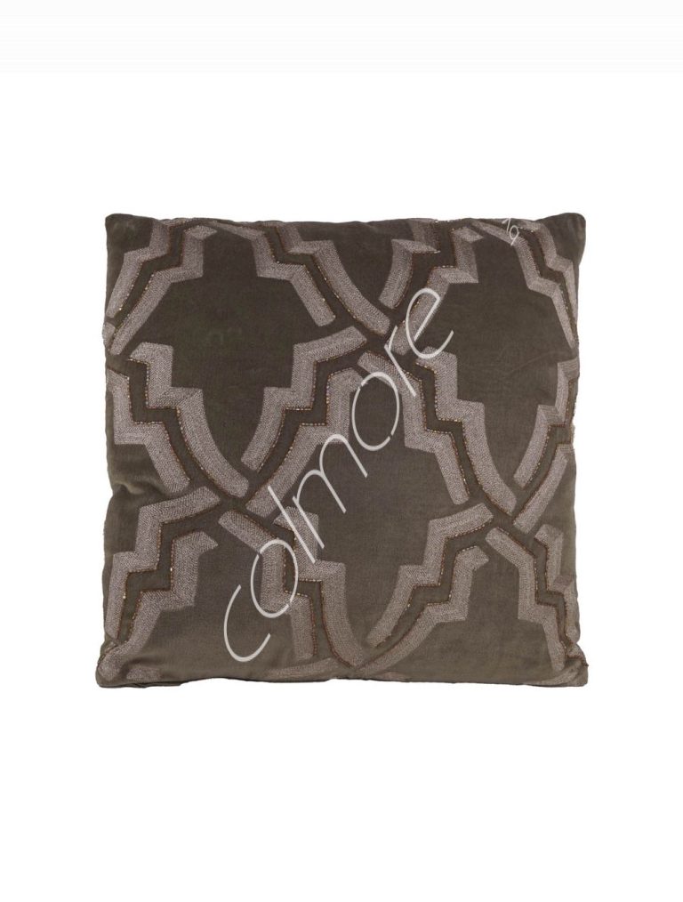 Cushion dark beigegold CO velvet 45x45