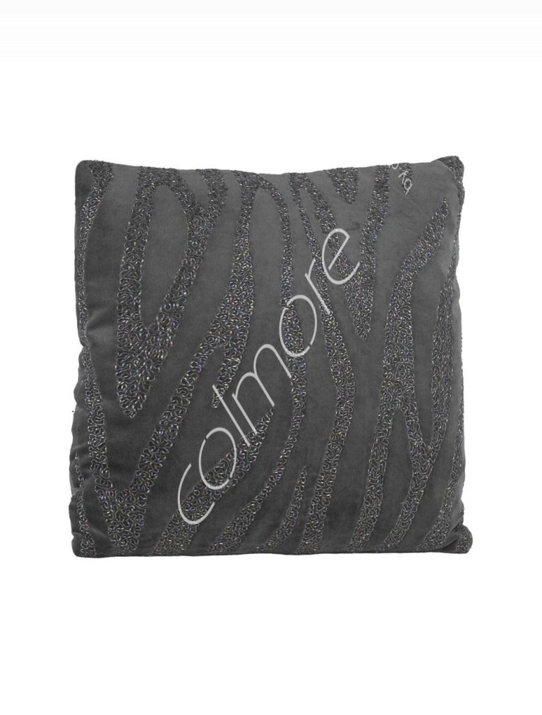 Cushion grey wsilver beads VICO 45x45