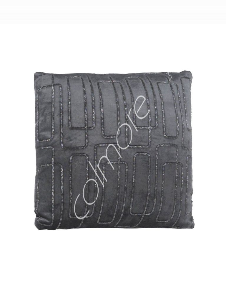 Cushion grey wsilver beads VICO 45x45