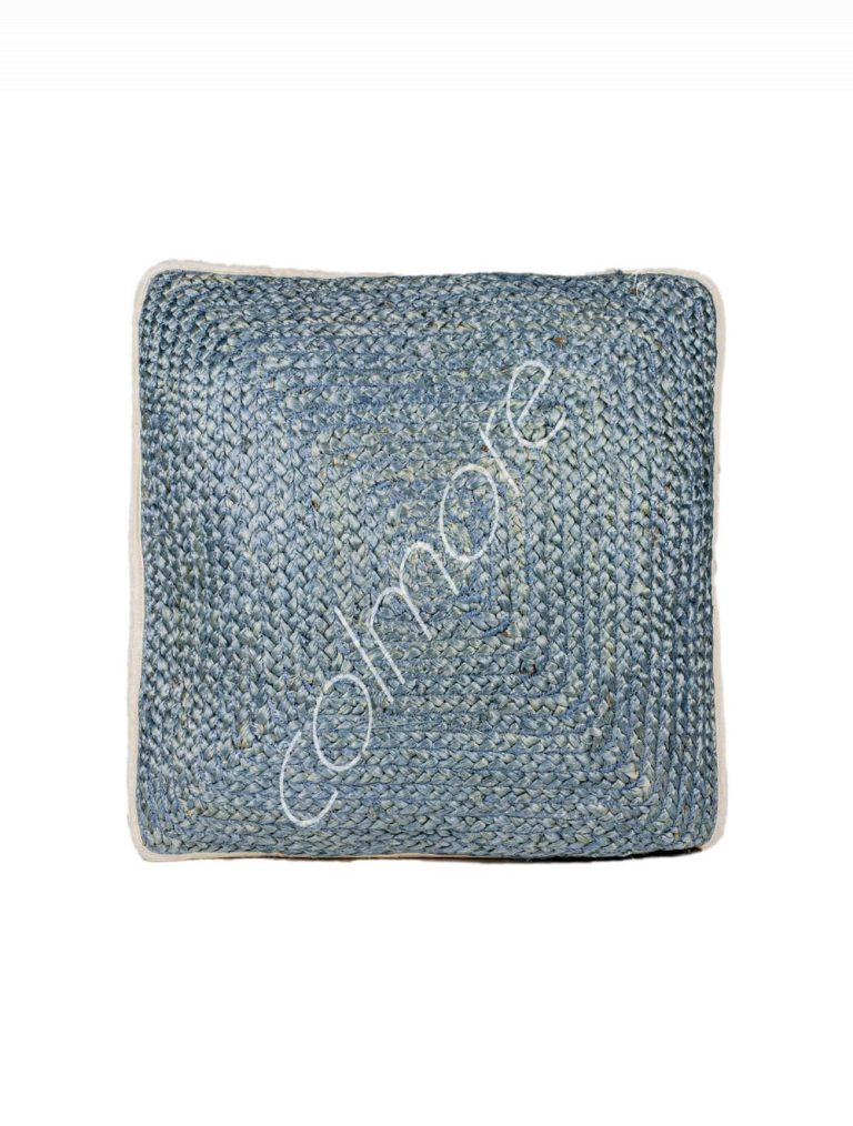 Cushion jute petrol 45x45