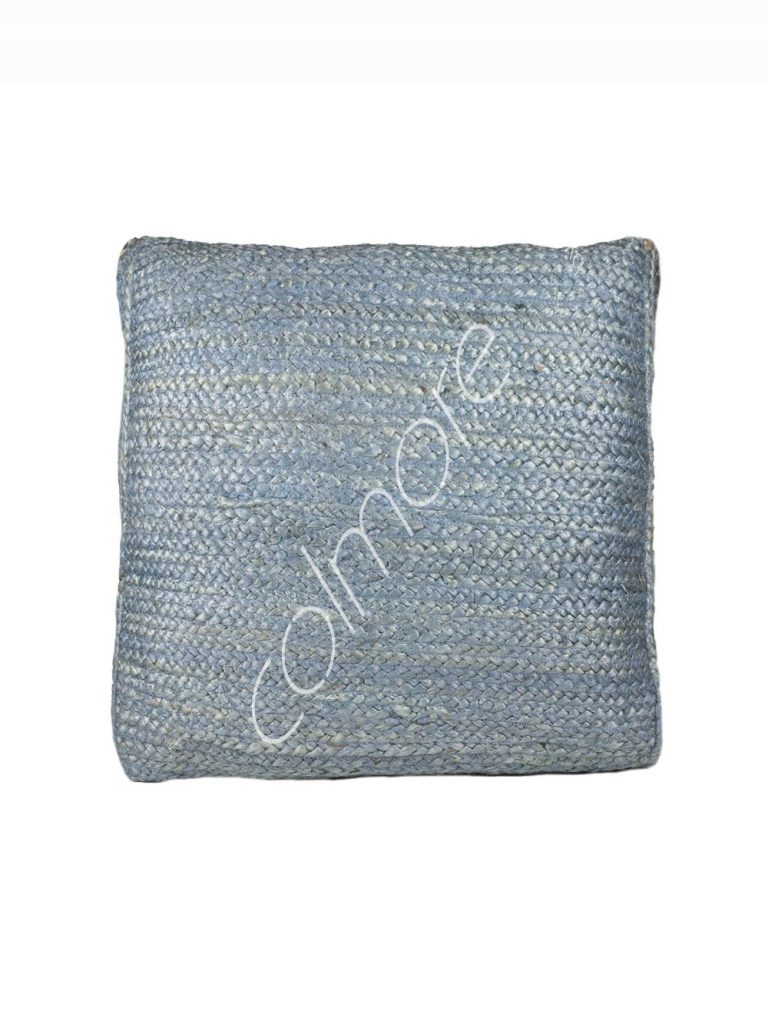 Cushion jute weaving petrol 50x50