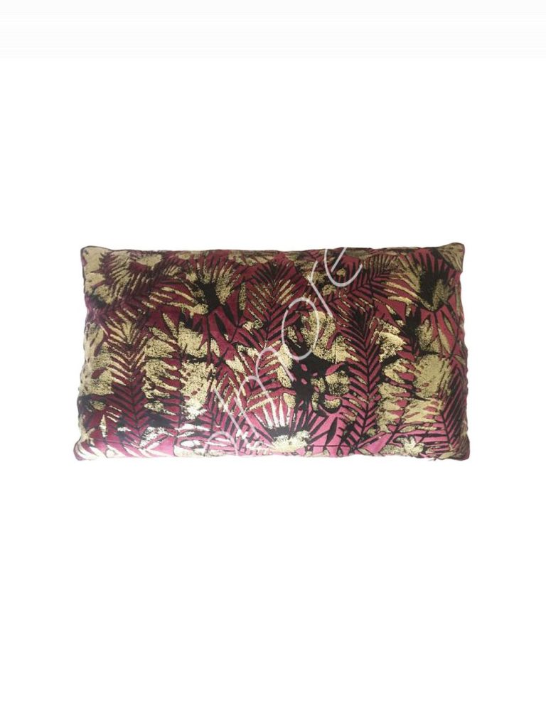 Cushion leopard rustblack VI velvet 50x35