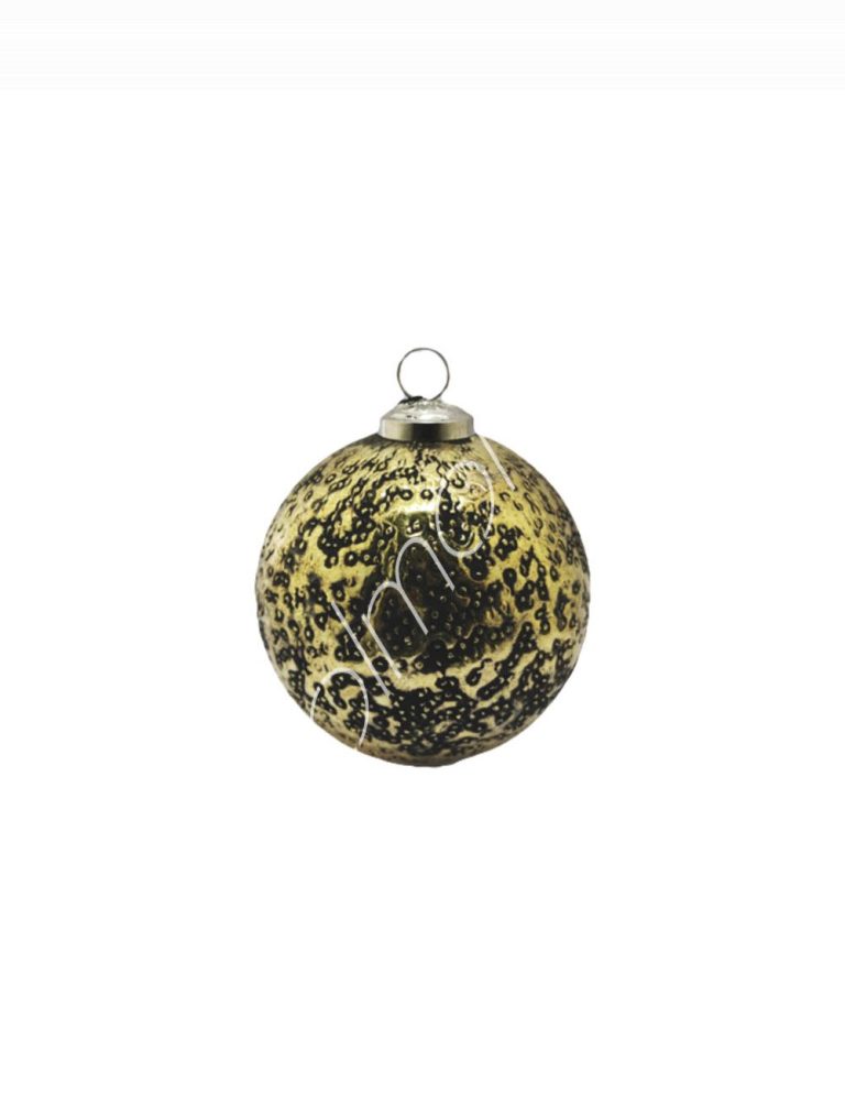 Christmas ball black amber 12x12x12
