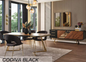 GODIVA EETKAMER ZWART