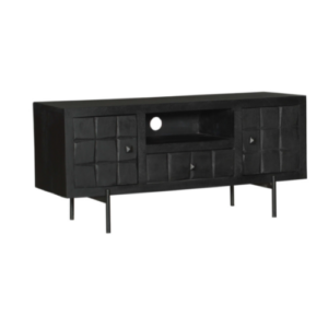 Tv meubel Brandy Zwart Mangohout 120 cm