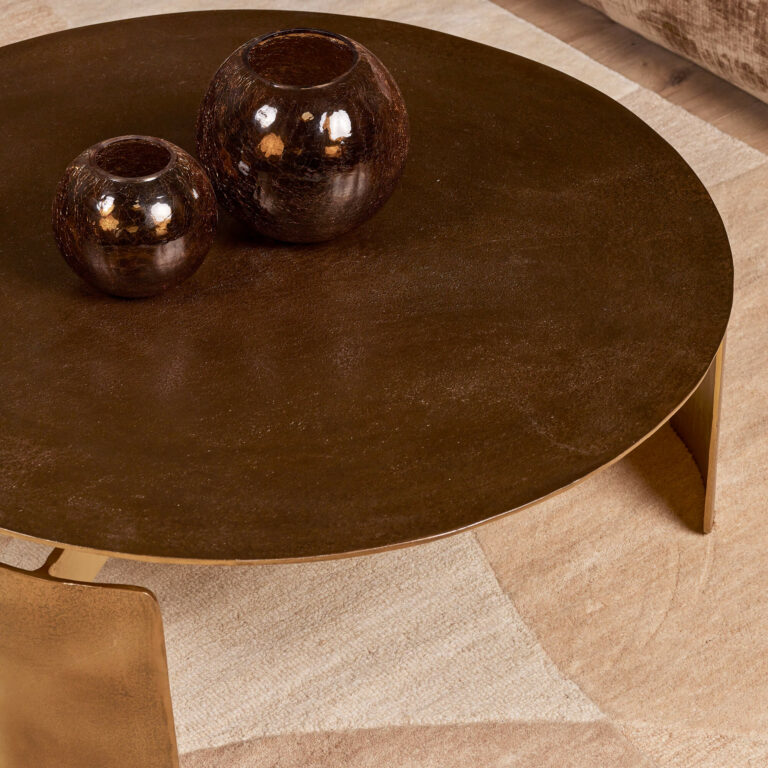 Ronde salontafel Darwin Goud Aluminium 90 cm