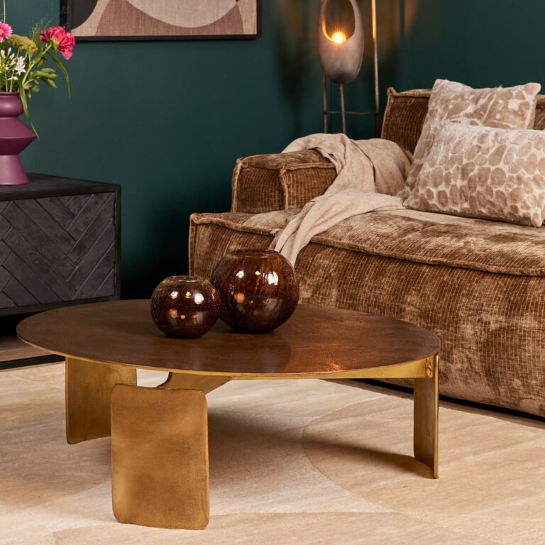 Ronde salontafel Darwin Goud Aluminium 90 cm