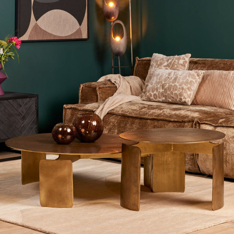 Ronde salontafel Darwin Goud Aluminium 90 cm