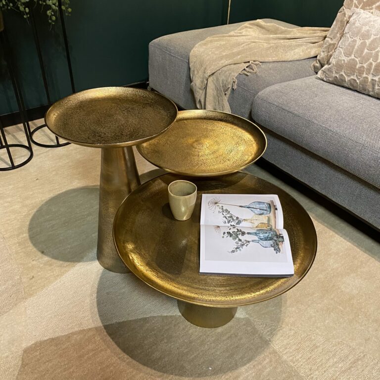 Salontafel Daisy Goud Aluminium 40 cm