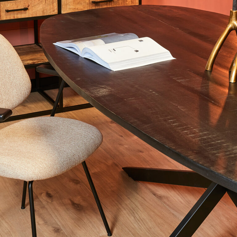 Eettafel Elegance Black | 240 cm | Deens ovaal