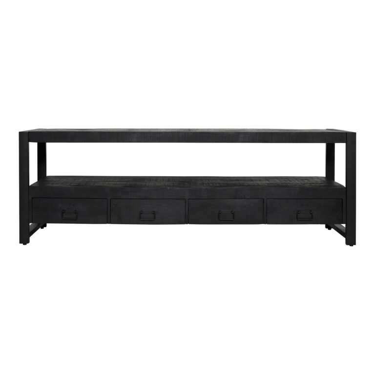 Tv meubel Boaz Zwart Mangohout 180 cm