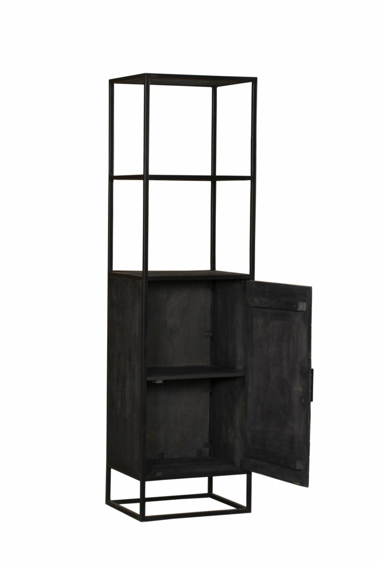 Boekenkast New York Zwart Mangohout 55 cm