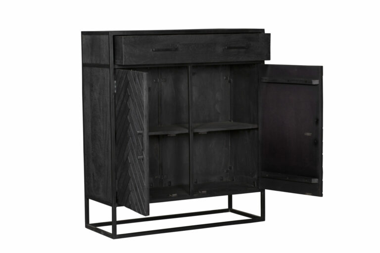 Kabinet New York Zwart Mangohout 100 cm