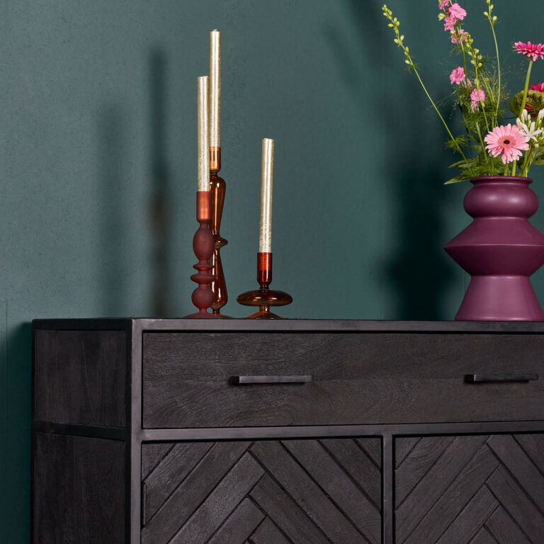 Kabinet New York Zwart Mangohout 100 cm