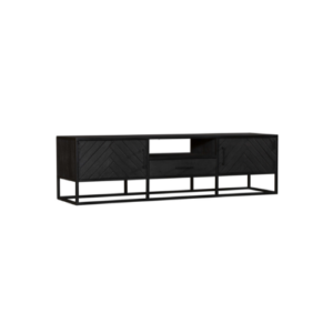 Tv meubel New York Zwart Mangohout 180 cm