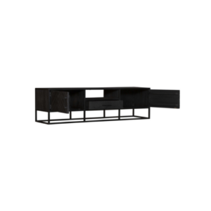 Tv meubel New York Zwart Mangohout 180 cm