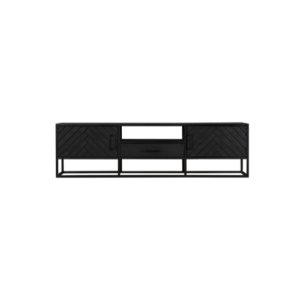 Tv meubel New York Zwart Mangohout 180 cm