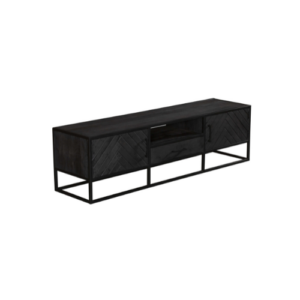 Tv meubel New York Zwart Mangohout 180 cm