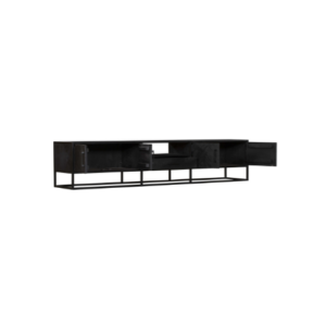 Tv meubel New York Zwart Mangohout 240 cm