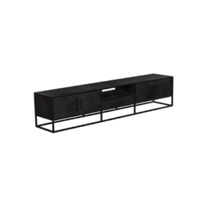 Tv meubel New York Zwart Mangohout 240 cm